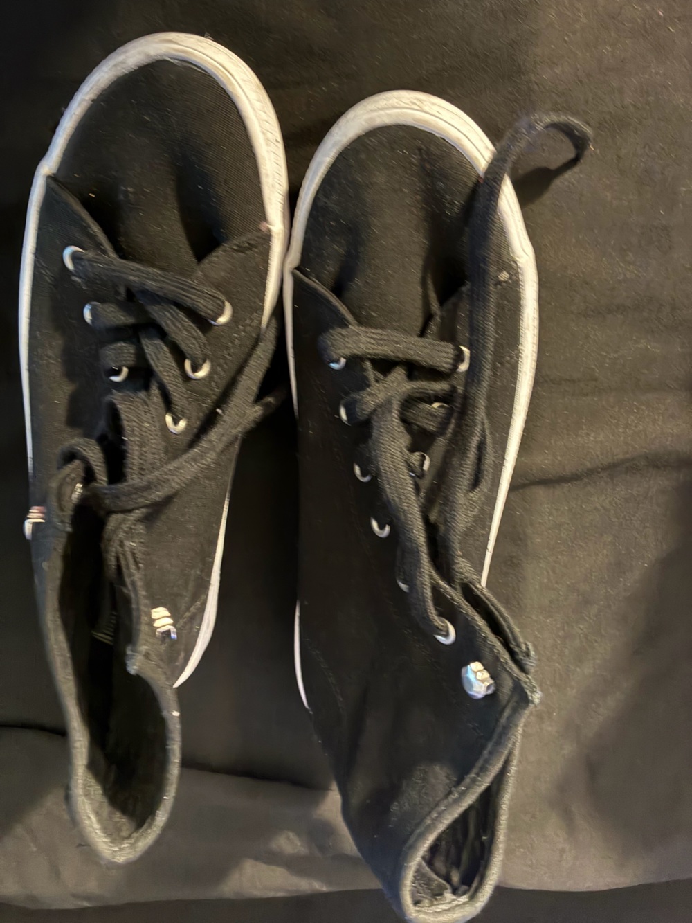 Lugs Black Canvas High-Top Sneakers